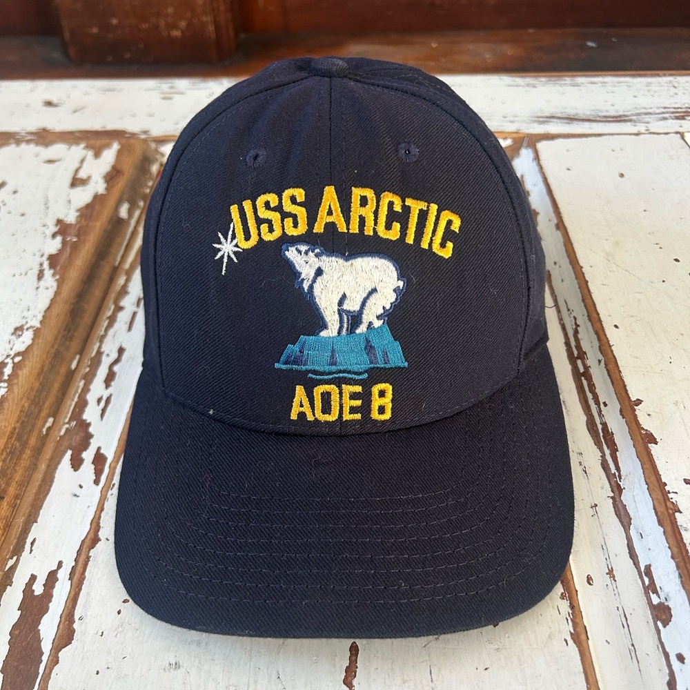 Vintage USS Arctic Hat Adjustable Size USN Snapback The Corps